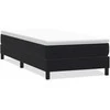 Box Spring Lova be čiužinio Juoda 80x210 cm aksomas
