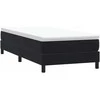 Box Spring Lova be čiužinio Juoda 80x210 cm aksomas