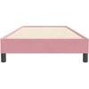 Box Spring Lova be čiužinio Rožinė 100x220 cm aksomas