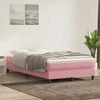 Box Spring Lova be čiužinio Rožinė 120x220 cm aksomas