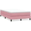 Box Spring Lova be čiužinio Rožinė 120x220 cm aksomas