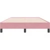 Box Spring Lova be čiužinio Rožinė 120x220 cm aksomas