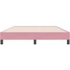 Box Spring Lova be čiužinio Rožinė 140x220 cm aksomas