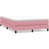 Box Spring Lova be čiužinio Rožinė 160x220 cm aksomas