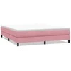 Box Spring Lova be čiužinio Rožinė 180x220 cm aksomas