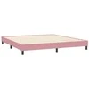 Box Spring Lova be čiužinio Rožinė 200x210 cm aksomas