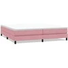 Box Spring Lova be čiužinio Rožinė 200x210 cm aksomas