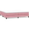 Box Spring Lova be čiužinio Rožinė 200x220 cm aksomas