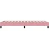 Box Spring Lova be čiužinio Rožinė 80x210 cm aksomas