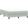 Box Spring Lova be čiužinio Šviesiai pilka 160x220 cm aksomas