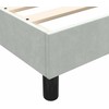 Box Spring Lova be čiužinio Šviesiai pilka 120x220 cm aksomas