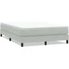 Box Spring Lova be čiužinio Šviesiai pilka 160x220 cm aksomas