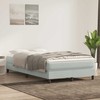 Box Spring Lova be čiužinio Šviesiai pilka 120x220 cm aksomas