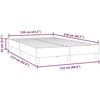 Box Spring Lova be čiužinio Šviesiai pilka 120x210 cm aksomas