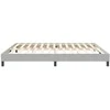 Box Spring Lova be čiužinio Šviesiai pilka 200x220 cm aksomas
