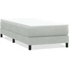 Box Spring Lova be čiužinio Šviesiai pilka 100x220 cm aksomas
