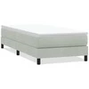 Box Spring Lova be čiužinio Šviesiai pilka 90x210 cm aksomas