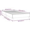 Box Spring Lova be čiužinio Šviesiai pilka 80x210 cm aksomas