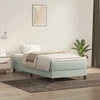 Box Spring Lova be čiužinio Šviesiai pilka 100x220 cm aksomas