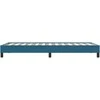 Box Spring Lova be čiužinio Tamsiai mėlyna 100x210 cm aksomas
