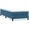Box Spring Lova be čiužinio Tamsiai mėlyna 100x210 cm aksomas