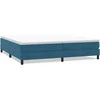 Box Spring Lova be čiužinio Tamsiai mėlyna 200x210 cm aksomas