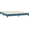 Box Spring Lova be čiužinio Tamsiai mėlyna 180x220 cm aksomas