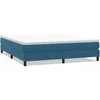 Box Spring Lova be čiužinio Tamsiai mėlyna 180x220 cm aksomas
