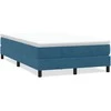 Box Spring Lova be čiužinio Tamsiai mėlyna 120x220 cm aksomas