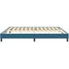 Box Spring Lova be čiužinio Tamsiai mėlyna 200x210 cm aksomas