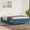 Box Spring Lova be čiužinio Tamsiai mėlyna 160x220 cm aksomas