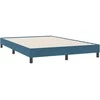 Box Spring Lova be čiužinio Tamsiai mėlyna 140x220 cm aksomas