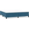 Box Spring Lova be čiužinio Tamsiai mėlyna 200x210 cm aksomas