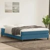 Box Spring Lova be čiužinio Tamsiai mėlyna 140x220 cm aksomas