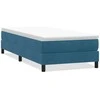 Box Spring Lova be čiužinio Tamsiai mėlyna 90x210 cm aksomas