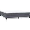 Box Spring Lova be čiužinio Tamsiai pilka 200x210 cm aksomas