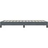 Box Spring Lova be čiužinio Tamsiai pilka 80x210 cm aksomas