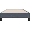 Box Spring Lova be čiužinio Tamsiai pilka 100x210 cm aksomas