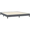 Box Spring Lova be čiužinio Tamsiai pilka 200x210 cm aksomas