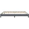 Box Spring Lova be čiužinio Tamsiai pilka 200x220 cm aksomas