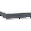 Box Spring Lova be čiužinio Tamsiai pilka 200x220 cm aksomas