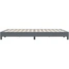 Box Spring Lova be čiužinio Tamsiai pilka 140x220 cm aksomas