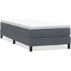 Box Spring Lova be čiužinio Tamsiai pilka 80x210 cm aksomas