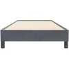 Box Spring Lova be čiužinio Tamsiai pilka 100x220 cm aksomas
