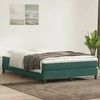 Box Spring Lova be čiužinio Tamsiai žalia 140x220 cm aksomas