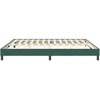 Box Spring Lova be čiužinio Tamsiai žalia 200x220 cm aksomas