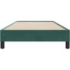 Box Spring Lova be čiužinio Tamsiai žalia 90x210 cm aksomas
