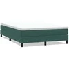 Box Spring Lova be čiužinio Tamsiai žalia 140x220 cm aksomas
