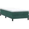 Box Spring Lova be čiužinio Tamsiai žalia 80x210 cm aksomas