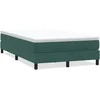 Box Spring Lova be čiužinio Tamsiai žalia 120x220 cm aksomas